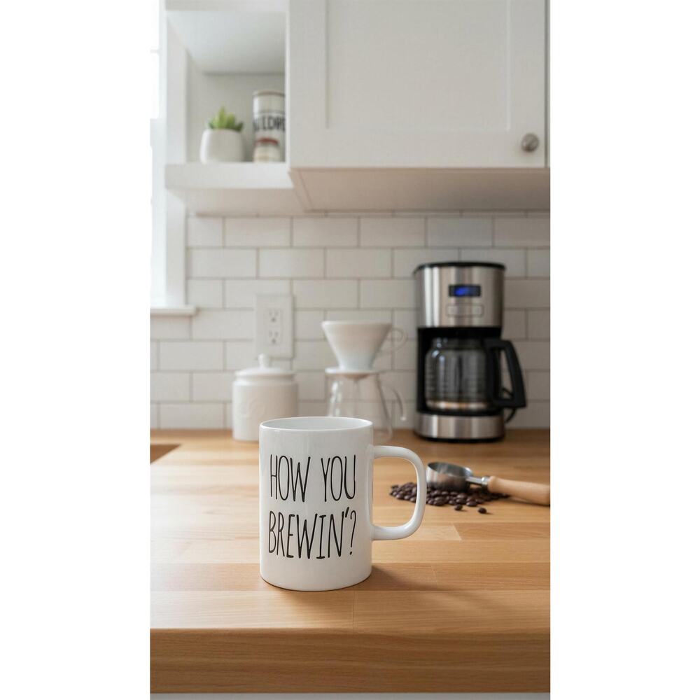 Silver Buffalo Friends How You‎ Brewin'? Coffee Mug White Central Perk